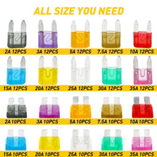 Load image into Gallery viewer, 220Pcs Car Assorted Auto Fuse Replacement regular fuses size blade ATO ATC ATM