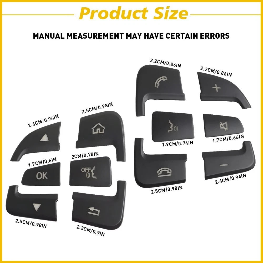 1-10Set Steering Wheel Fit Button Cap 15+ Mercedes B Benz C A GLA GLS GLE CLASS
