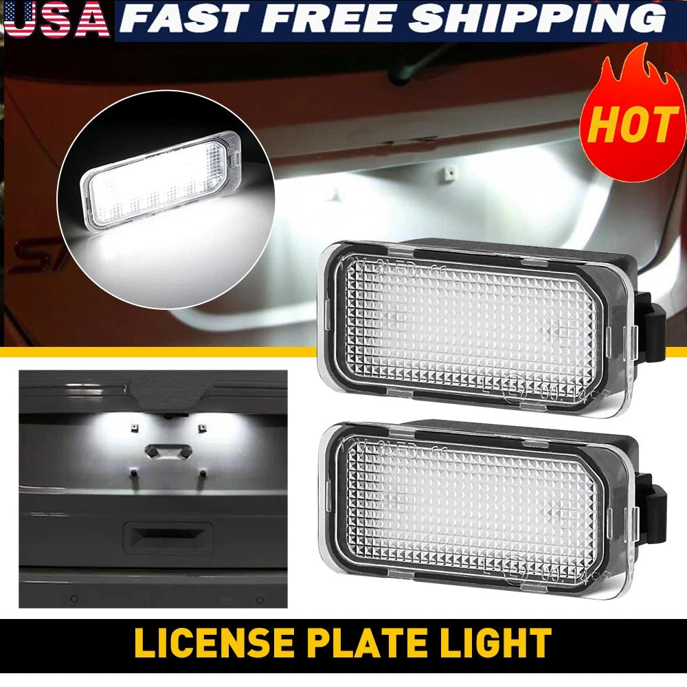 White LED License Assembly Plate Light For 2015 2016 2014 2013 2017 Ford C-Max