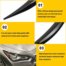 Load image into Gallery viewer, For 2014-2023 Infiniti Q50 Glossy Black Eyebrow Eyelid Trim Headlight Rear 2-20x