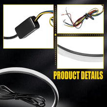 Load image into Gallery viewer, 1PCS Motorcycle LED Strip Flowing Light Brake Turn Signal Tail Red+Amber Lamp