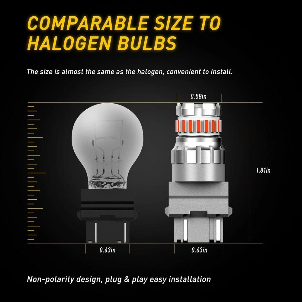 2-20PCS LED Turn Signal Red Light Bulb Hyper Flash 3157,3156,3056,3456,4156,3057