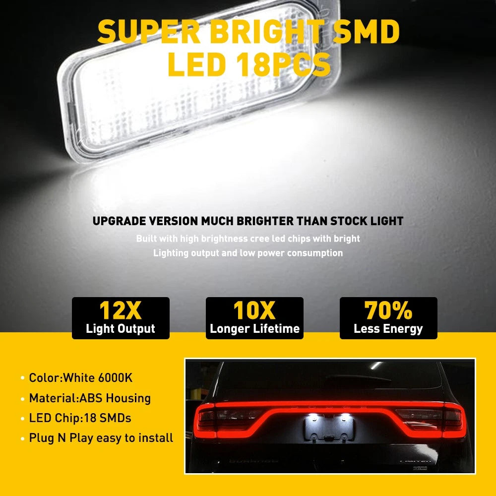 White LED License Assembly Plate Light For 2015 2016 2014 2013 2017 Ford C-Max