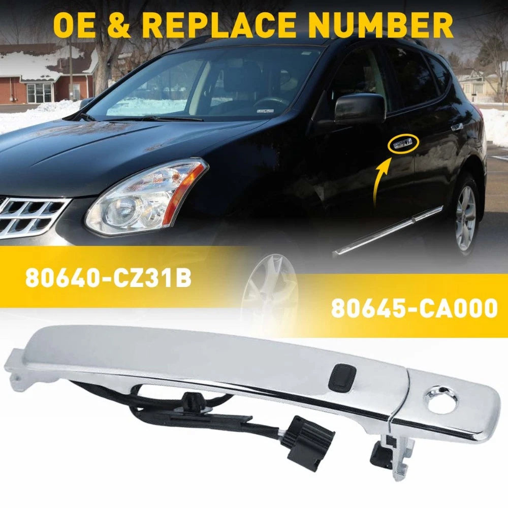 Front Drive Left Side Chrome Exterior Door Handle 1-10X Fit Nissan 2010-13 Rogue