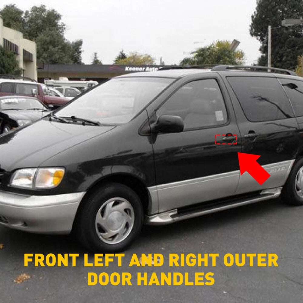 Front Left Right Outside Door Handle Fit Toyota Sienna 98-03 Driver & Passenger