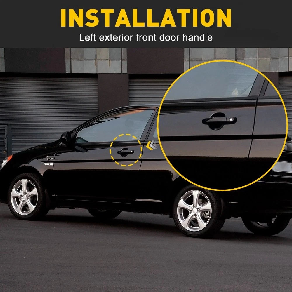1-10 Black Front Left Outer Door Handle For 2006-2011 Hyundai Accent 82650-1E050