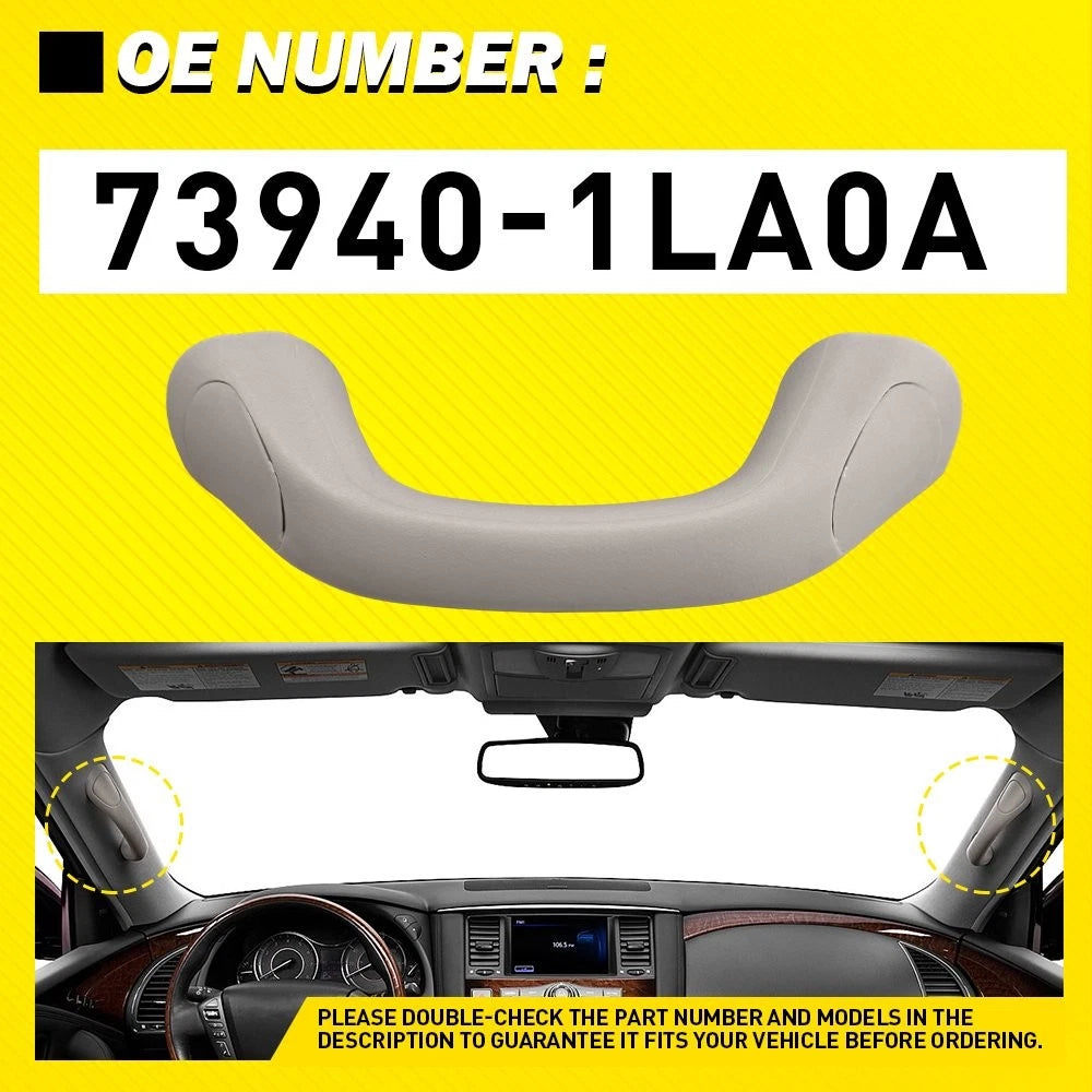 1-10 Front Left/Right Upper Roof Grab Handle For Infiniti QX56/80 2011-2013 Gray