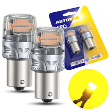 Load image into Gallery viewer, Pair 1156 Amber LED Turn Tail Signal Light Bulb Error Free SMD Silver BRS Bright