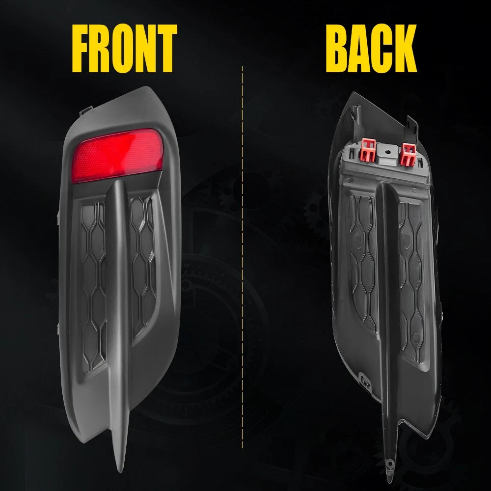 LH RH Rear Bumper Reflector Cover W/Molding Trim Fit Honda Civic Sedan 2016-2021