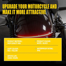 Load image into Gallery viewer, 1PCS Motorcycle LED Strip Flowing Light Brake Turn Signal Tail Red+Amber Lamp