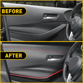 Red Car Trim Mouldings Decor Line For Strip Car Accessories Door Dashboard Strip