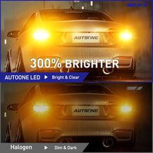 Load image into Gallery viewer, Pair 1156 Amber LED Turn Tail Signal Light Bulb Error Free SMD Silver BRS Bright