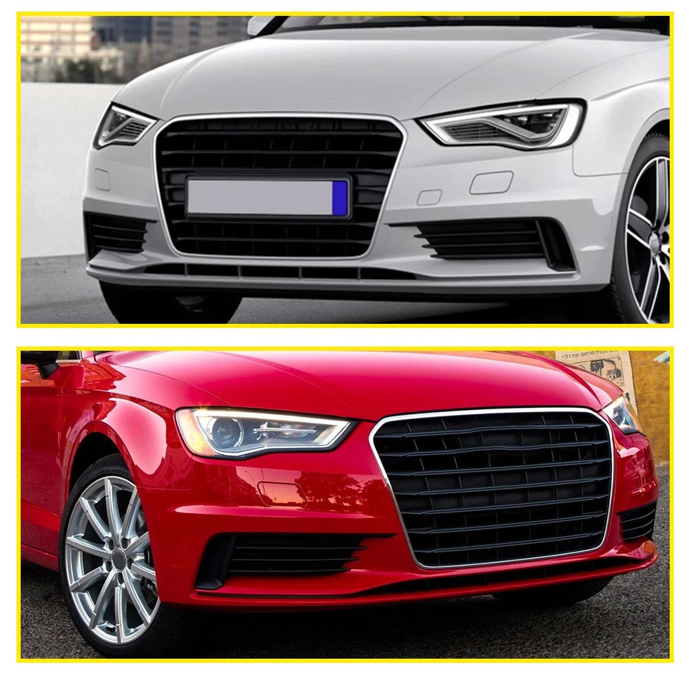 Front Left Right Bumper Fog Light Cover Grille Bezel for Audi A3 S3 2013-2017