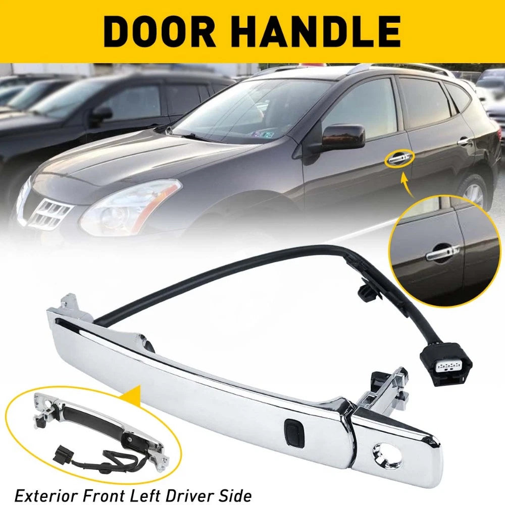 Front Drive Left Side Chrome Exterior Door Handle 1-10X Fit Nissan 2010-13 Rogue