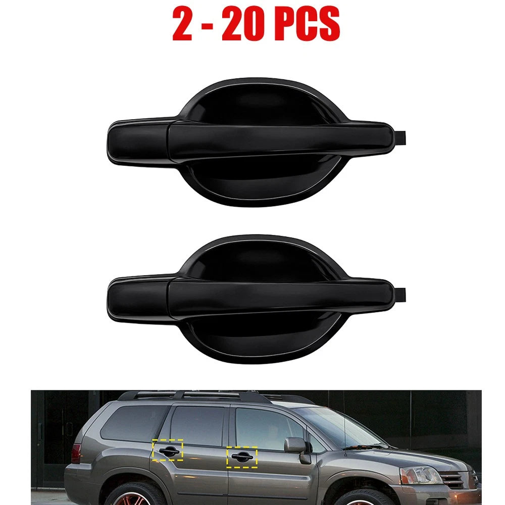 For 2004-2011 Mitsubishi Endeavor Front&Rear Right Outer Door Handle Black 2-20X