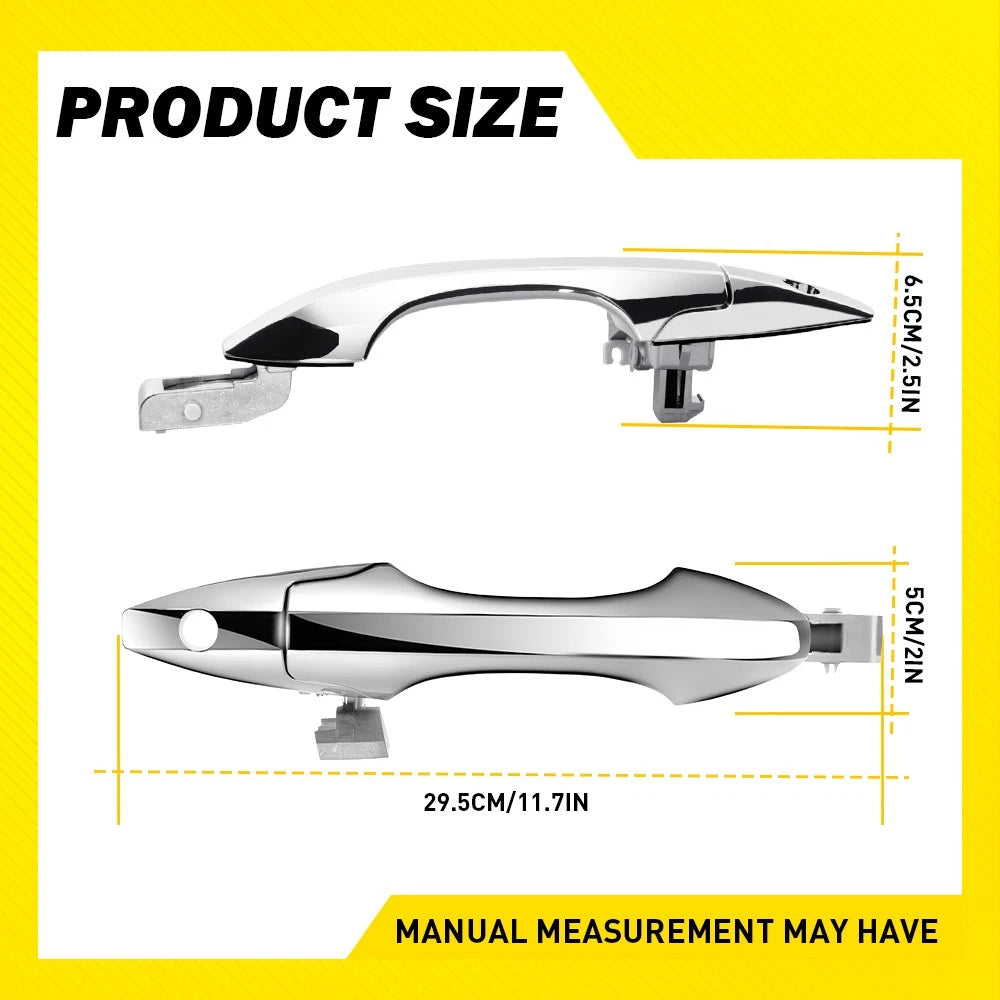 1X Exterior Door Handle For 2007-2013 Acura MDX Front Driver Side Chrome Plastic