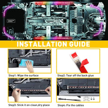 Load image into Gallery viewer, 6PCS Dream RGB Color Underglow LED Light Neon Kit Bluetooth Strip For Car Truck