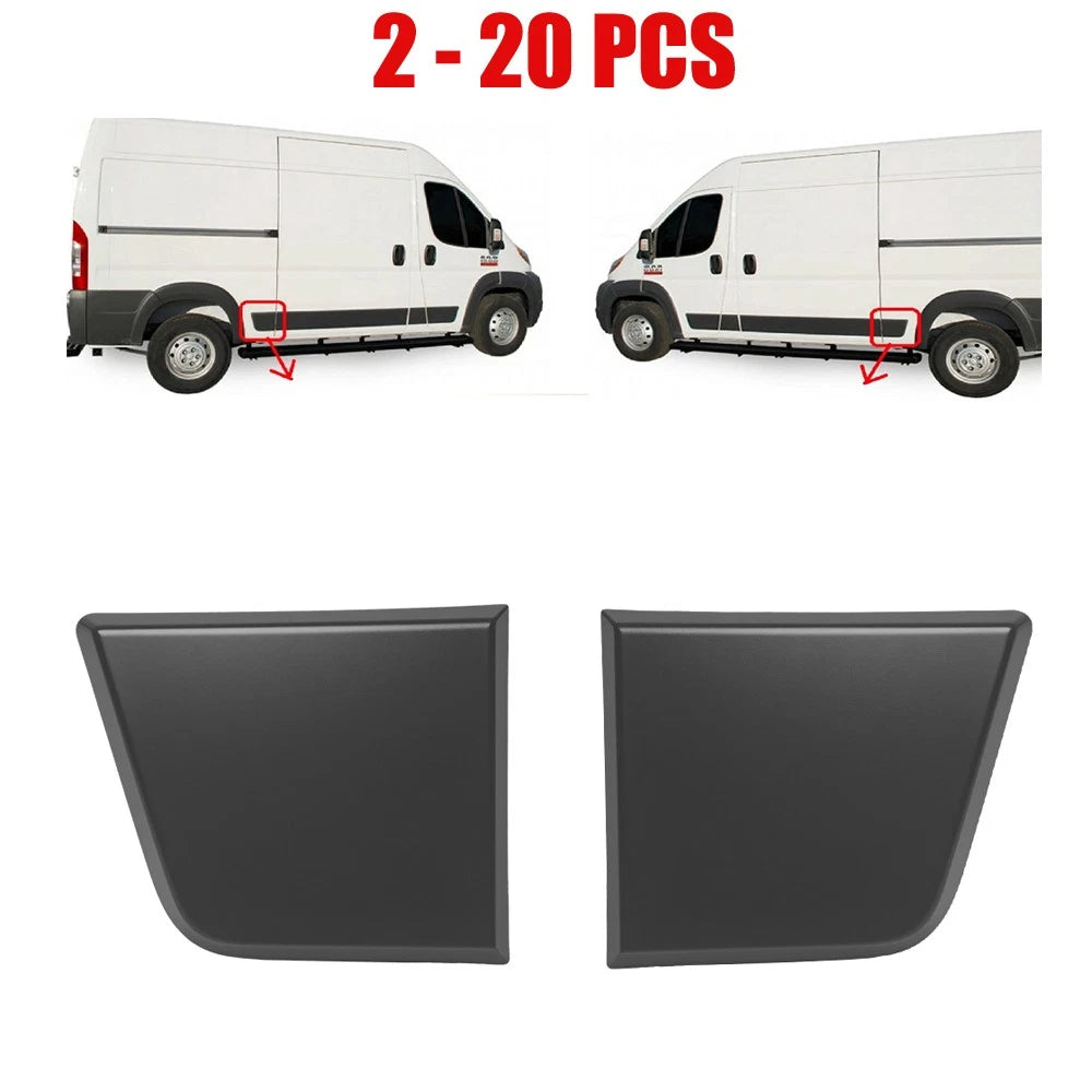 2-20X Fit 2014-2018 Ram ProMaster 1500 Rear Gray Exterior Body Side Molding Trim