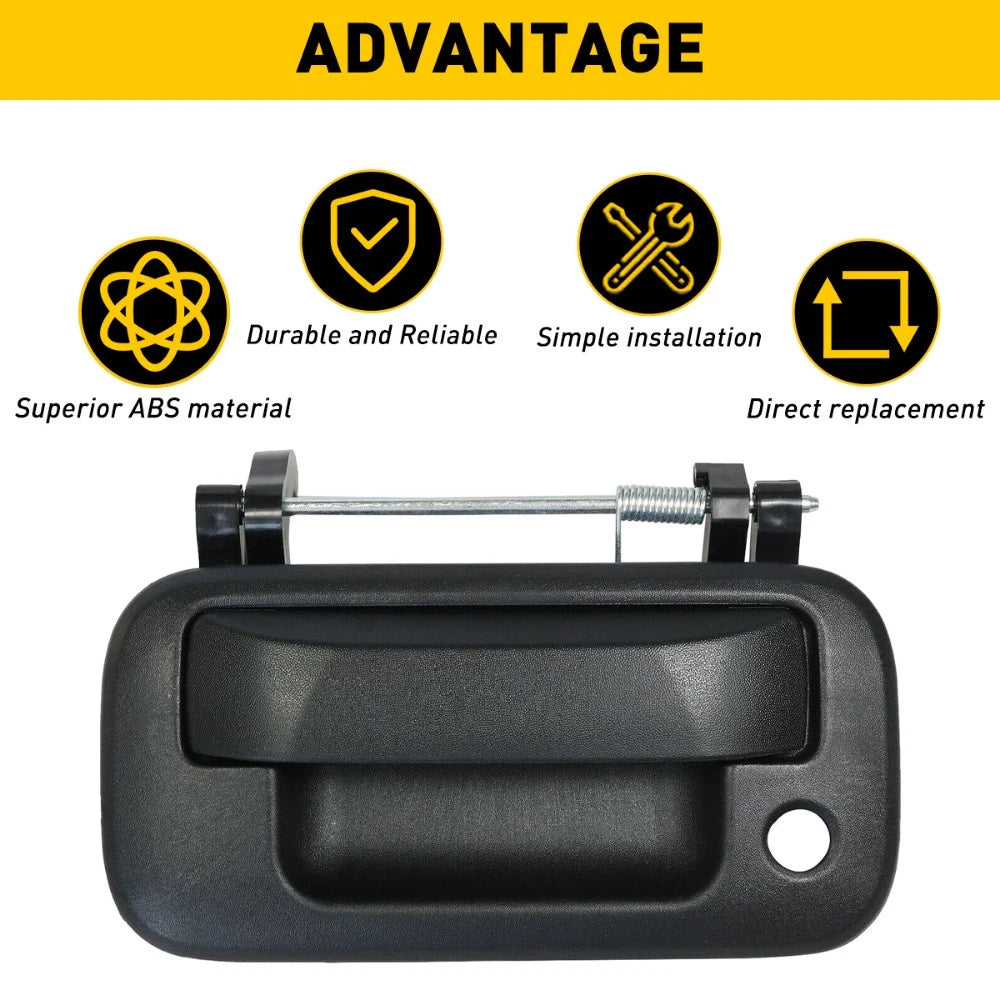 Black Exterior Tailgate Door Handle Fit F-150 Truck 2004-2014 Ford With Keyhole