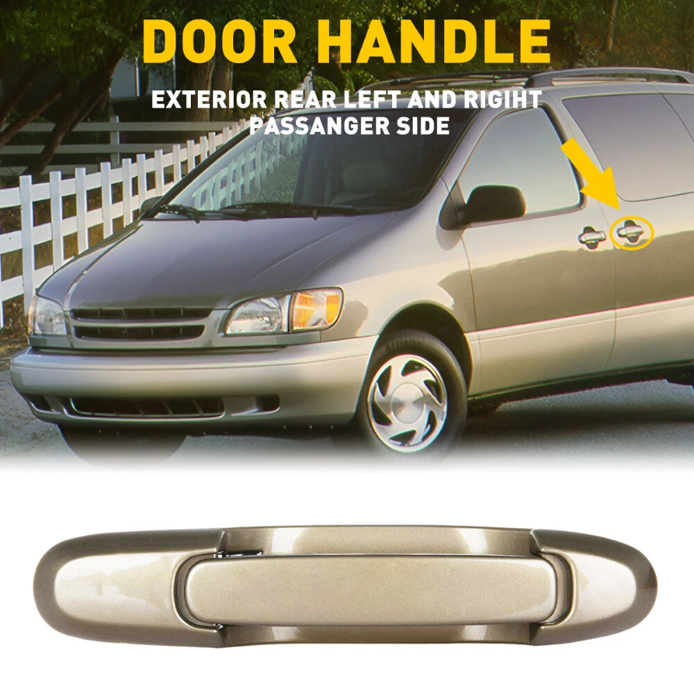Rear Sliding Beige Door Handle Passenger or Driver Side For Sienna Toyota 98-03