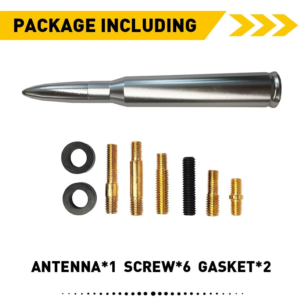 BULLET ANTENNA for DODGE RAM 1500 RAPTOR BRONCO FORD F150 TRUCK 50 CAL CALIBER