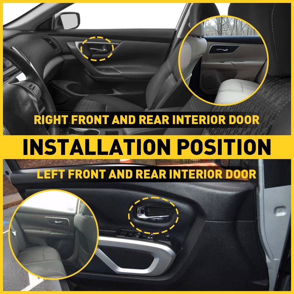 Interior Inside Inner Fit Handle 2003-2007 Door Accord Honda Black Replacement