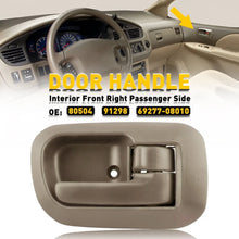Load image into Gallery viewer, Door Handle Beige Inside Interior RH Front Right 91298 Side Fit 98-03 Sienna