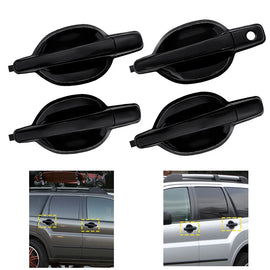 Outer Door Handle Black For 2004-2011 Mitsubishi Endeavor Front Rear Left Right