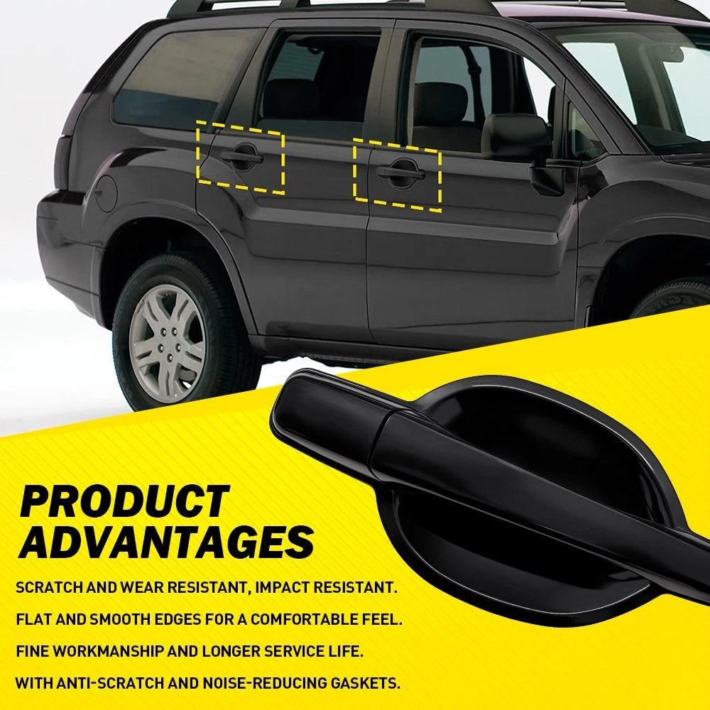 For 2004-2011 Mitsubishi Endeavor Front&Rear Right Outer Door Handle Black 2-20X