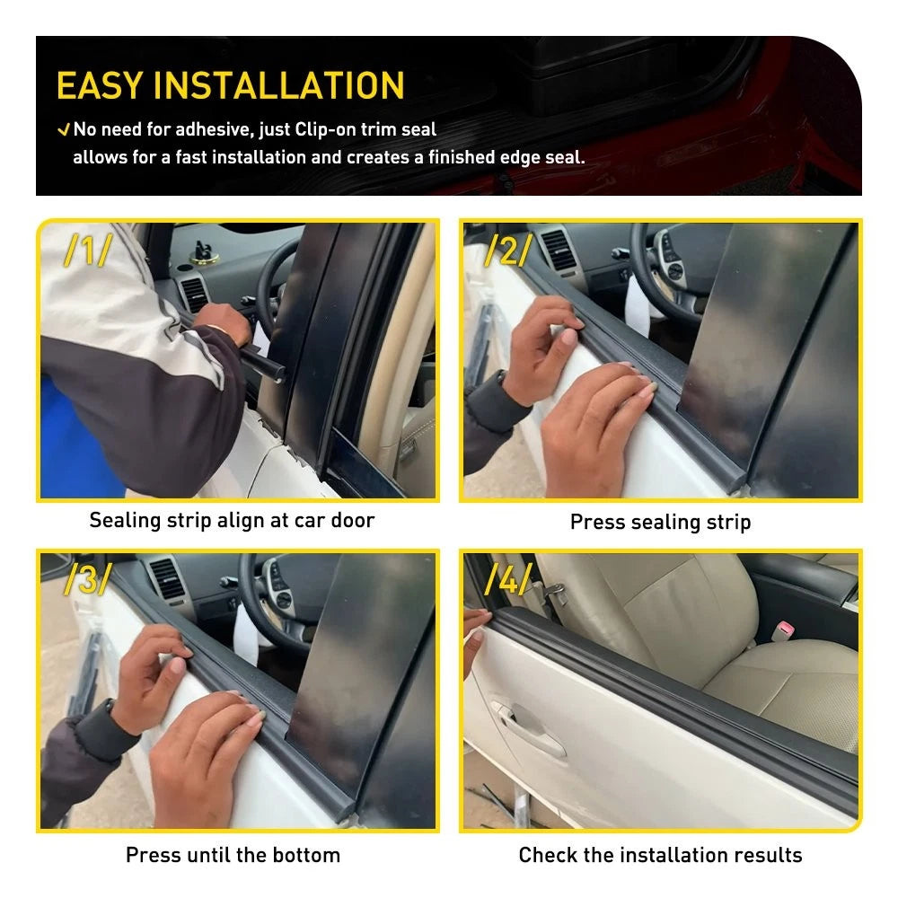 4-40 Door Weather Strip Window Seal Rubber Left Right for 2004-2009 Toyota Prius