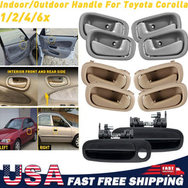 1/2x for Toyota Corolla Outdoor Interior Front Handle Door Driver Rear Passenger