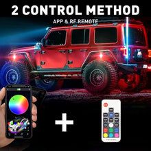 Load image into Gallery viewer, 6PCS Dream RGB Color Underglow LED Light Neon Kit Bluetooth Strip For Car Truck