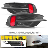 LH RH Rear Bumper Reflector Cover W/Molding Trim Fit Honda Civic Sedan 2016-2021