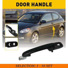 1-10X Left For 2006-2011 Hyundai Accent Front Outer Black Door Handle Pull 80700