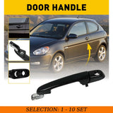 1-10X Left For 2006-2011 Hyundai Accent Front Outer Black Door Handle Pull 80700