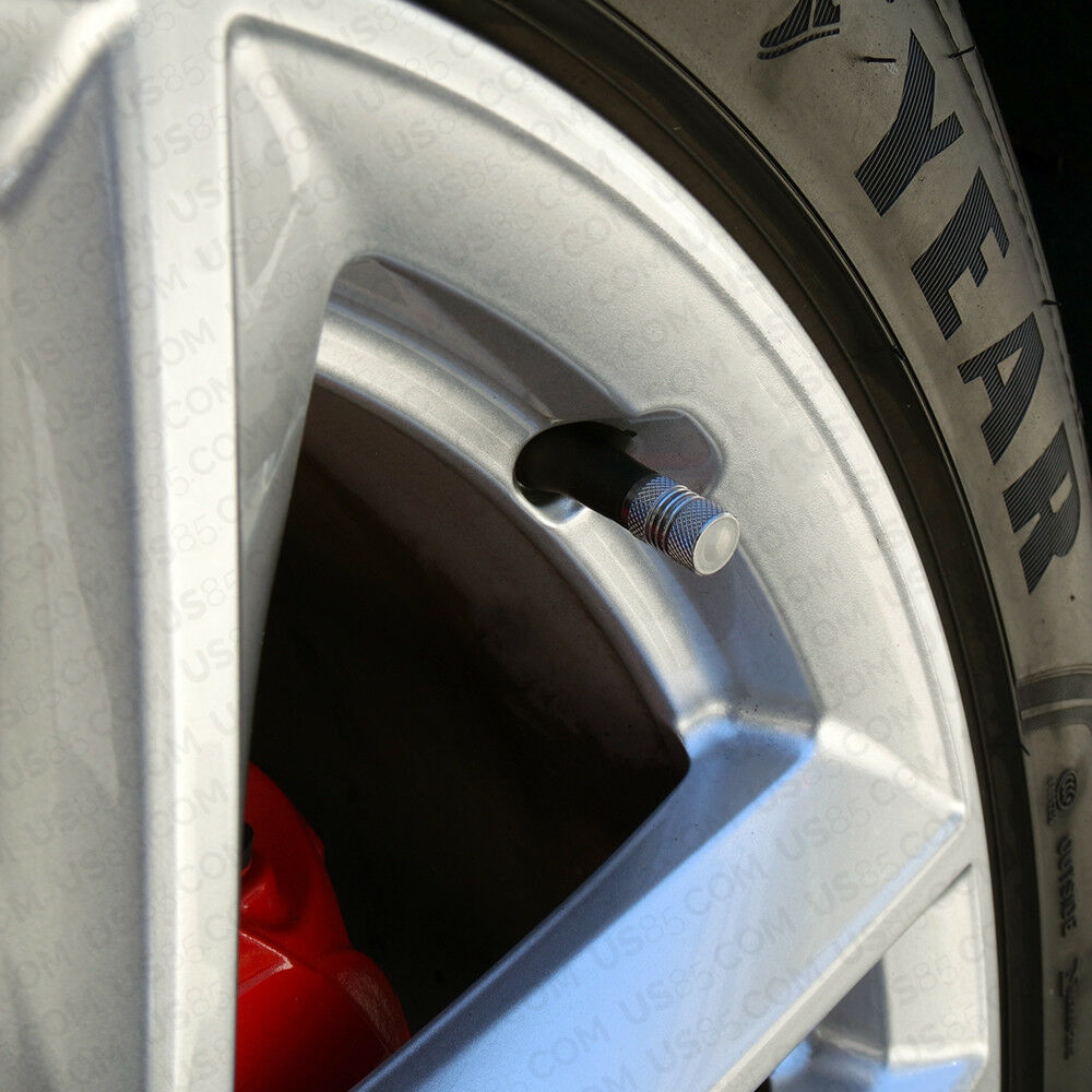 Universal Aluminum Auto Car Wheels Tire Valves Dust Stems Air Caps - Gun Grey - US85.COM