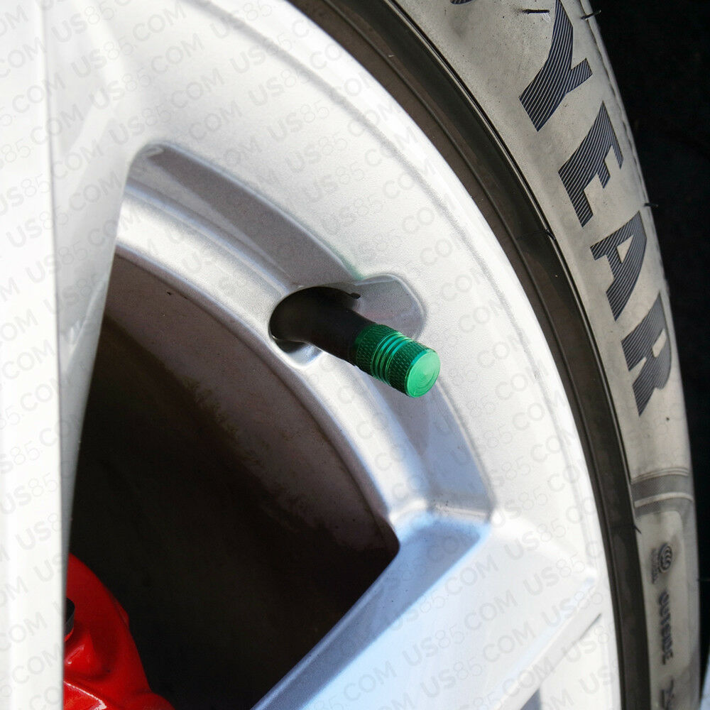 Universal Aluminum Auto Car Wheels Tyre Tire Valves Dust Stems Air Caps - Green - US85.COM