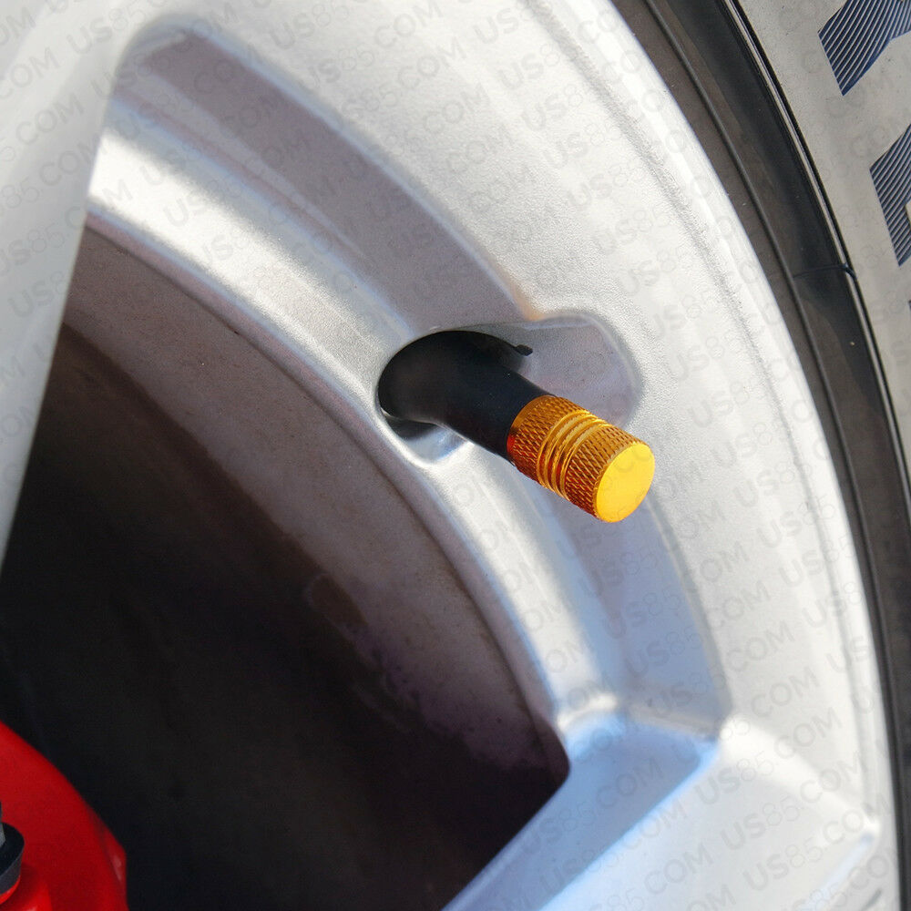 Universal Aluminum Auto Car Wheels Tire Tyre Valves Dust Stems Air Caps - Gold - US85.COM