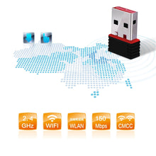 Load image into Gallery viewer, 1Pcs Wireless WiFi Adapter USB WiFi Network Adapter 150Mbps Transmitter Receiver for Desktop/Laptop/Phone/Pad, Supports Windows 7/XP/Vista/MAC/OS etc. - US85.COM