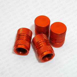Universal Aluminum Auto Car Wheels Tire Valves Dust Stems Air Caps - Orange - US85.COM