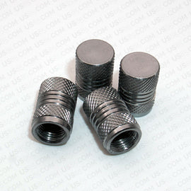 Universal Aluminum Auto Car Wheels Tire Valves Dust Stems Air Caps - Gun Grey - US85.COM
