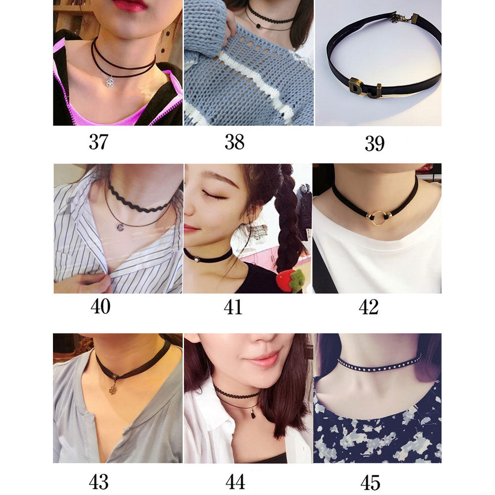 1Pcs Women Lace Collar Choker Necklace Pendant Chain Clavicle Ornament  Various Styles - US85.COM