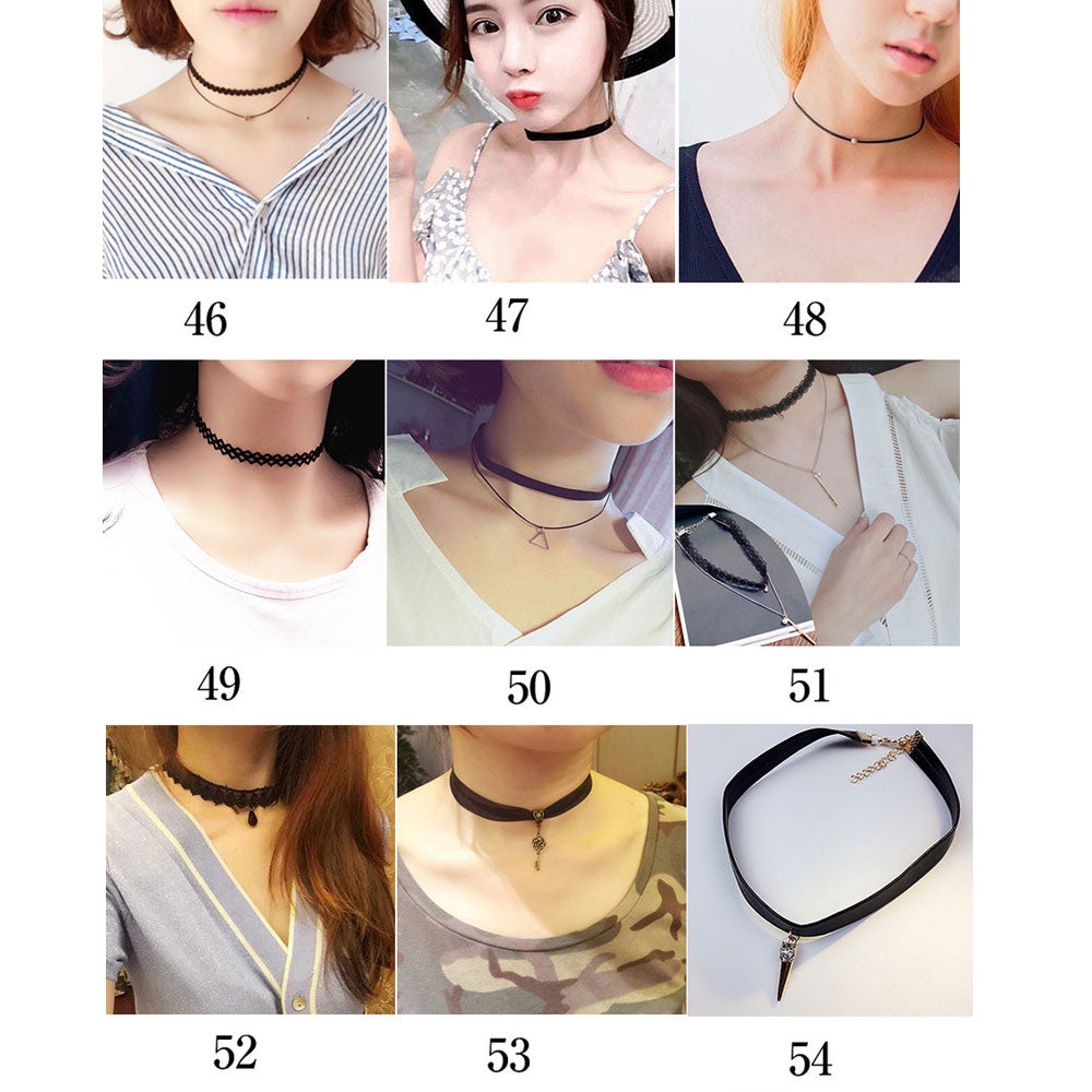 1Pcs Women Lace Collar Choker Necklace Pendant Chain Clavicle Ornament  Various Styles - US85.COM