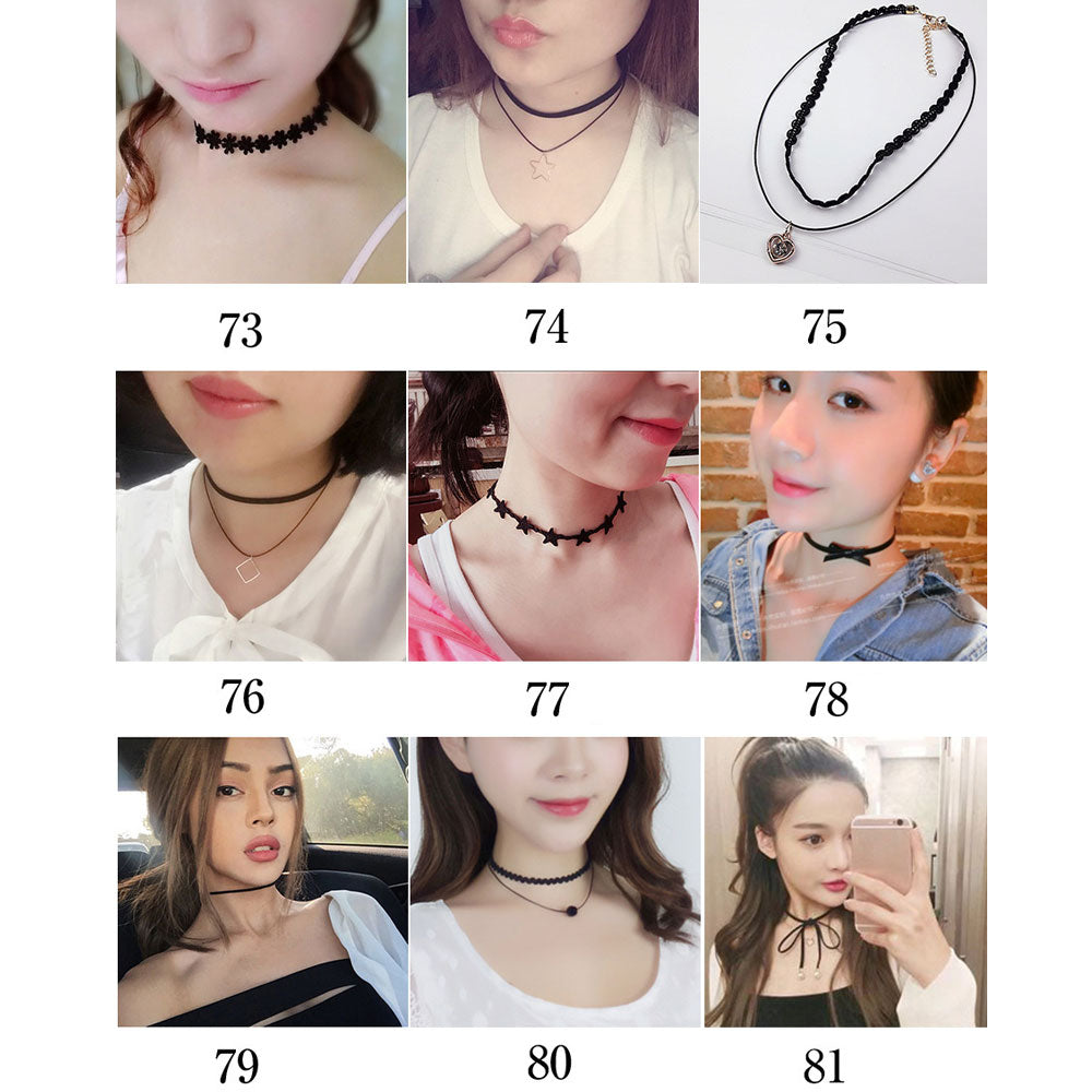 1Pcs Women Lace Collar Choker Necklace Pendant Chain Clavicle Ornament  Various Styles - US85.COM