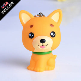 Yellow Fashion Cute Dog Keychain Keyring Handbag Accessory Charm Pendant Gift - US85.COM