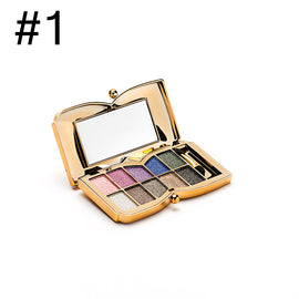 1Pcs Eyeshadow 10 colors Eye Shadow Palette with Eyeshadow Brush and mirror , Professional Shimmer Waterproof Cosmetic Set - US85.COM