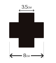 Load image into Gallery viewer, Sexy Women Black Cross with Letter Breast Nipple Covers Satin Adhesive Breast Pasties Petals - US85.COM