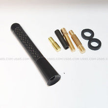 Load image into Gallery viewer, Black Universal 3.1&quot; Carbon Fiber Car Radio Antenna Adjustable Aerials fit All - US85.COM