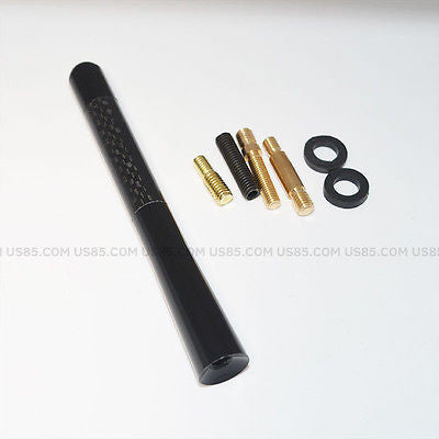 Black Universal 4.7" Carbon Fiber Car Radio Antenna Adjustable Aerials fit All - US85.COM