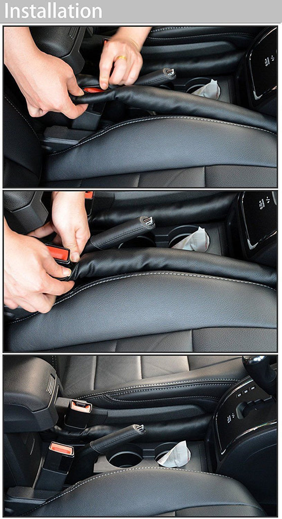 Universal Car Vehicle Seat Hand Brake Gap Filler Pad PU Leather Decoration Gift - US85.COM